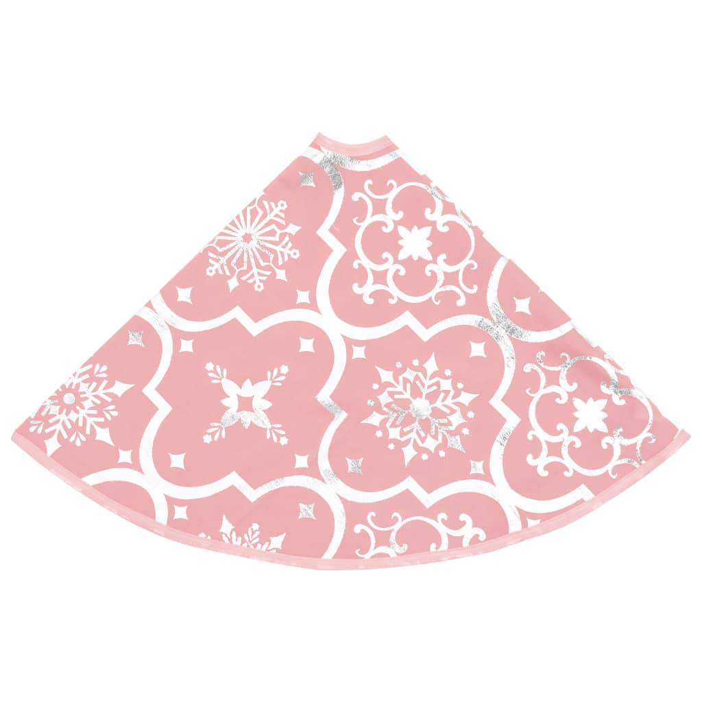 Jupe de sapin de Noël - Robe de sapin - Tapis de sapin de luxe avec chaussette Rose 122 cm Tissu - Image 5