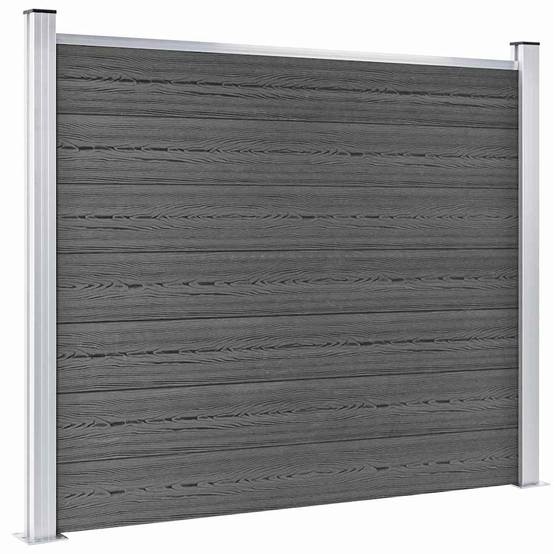 Ensemble de panneau de clôture WPC Noir 699 x 146 cm - PANGIVO - Image 4