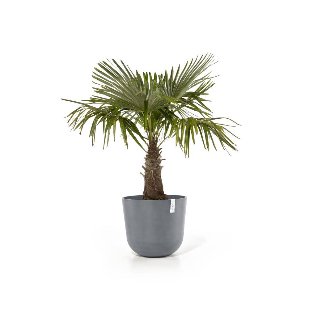 Ecopots - Pot Rond Oslo 55 Bleu Gris + réservoir d'eau - Ø 55 x H. 47,9 cm - 85,6 L ECOPOTS