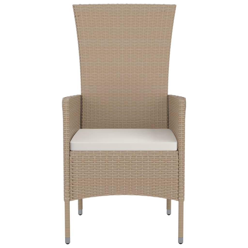 Vidaxl - Chaises de jardin avec coussins lot de 4 Résine tressée Beige vidaXL 319533 - Image 6