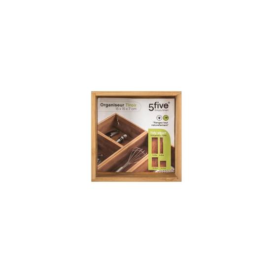 Organisateur en Bambou "Tidy Smart" 15x15cm Naturel - Image 2