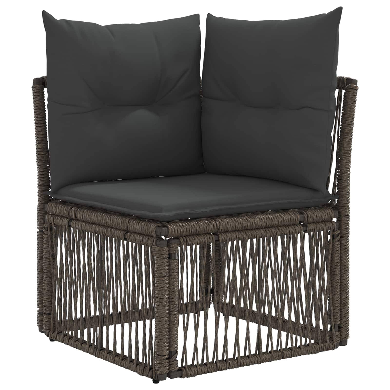 Vidaxl - Ensemble de canapé de jardin 4 pcs-Salons de jardin 4 place Gris polyrotin 752822 - Image 4