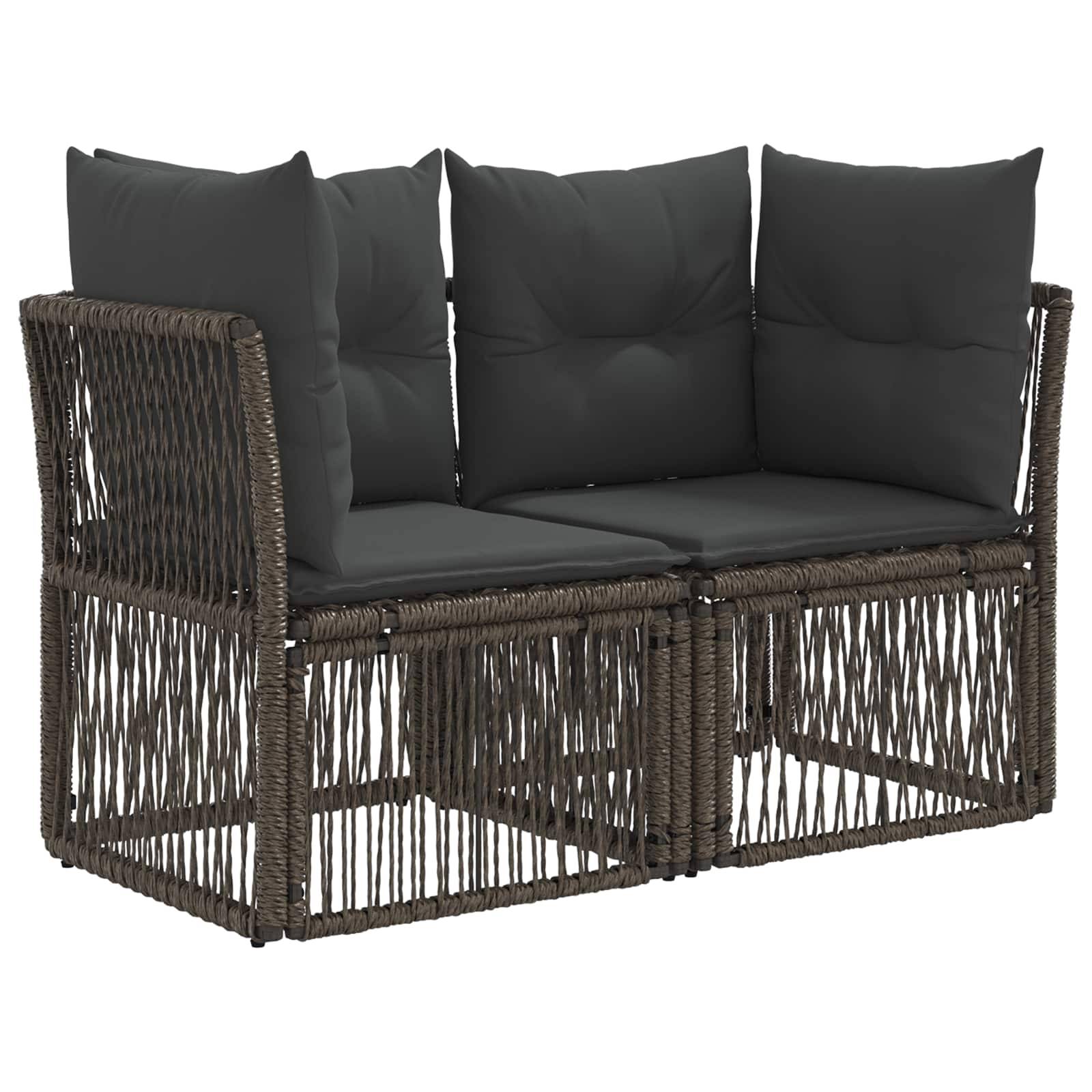 Vidaxl - Ensemble de canapé de jardin 4 pcs-Salons de jardin 4 place Gris polyrotin 752822 - Image 3
