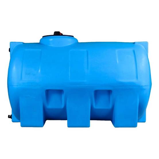 Cuve récupération eau de pluie 500L - Réservoir aérien horizontal bleu - Polyéthylène - ELBI CHO - Image 1