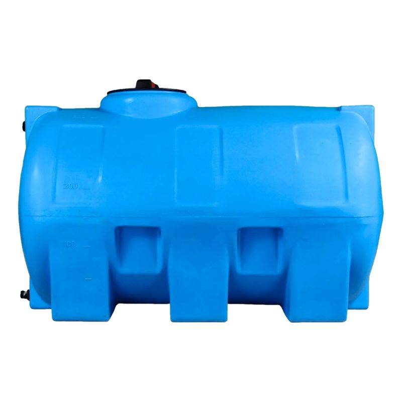 Cuve récupération eau de pluie 500L - Réservoir aérien horizontal bleu - Polyéthylène - ELBI CHO - Image 1
