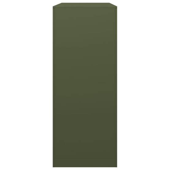 Range-bûches en acier pour bois de chauffage extérieur et intérieur Vert 100 cm – ComfortXL Outdoor Living - Image 5