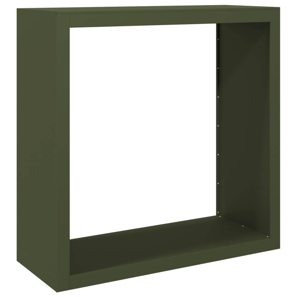 Range-bûches en acier pour bois de chauffage extérieur et intérieur Vert 100 cm – ComfortXL Outdoor Living - Image 2