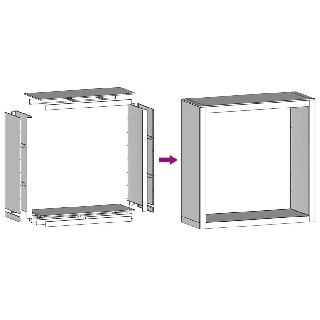 Range-bûches en acier pour bois de chauffage extérieur et intérieur Vert 100 cm – ComfortXL Outdoor Living - Image 8