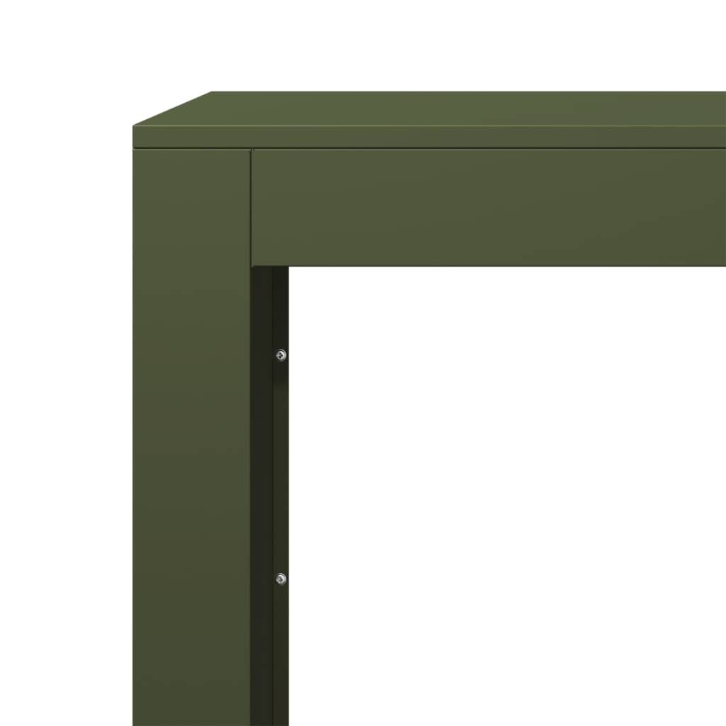 Range-bûches en acier pour bois de chauffage extérieur et intérieur Vert 100 cm – ComfortXL Outdoor Living - Image 7