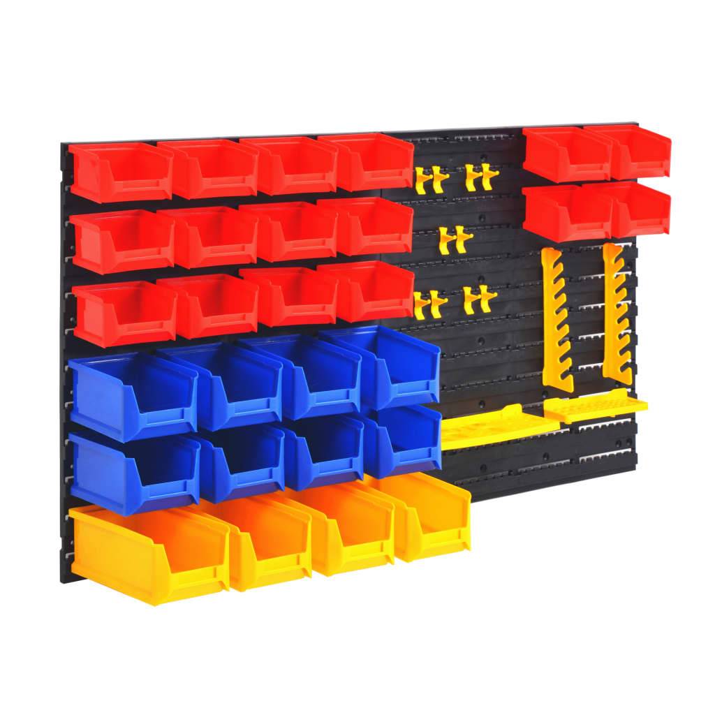 Helloshop26 - Organisateur d'outils de garage mural boîte stockage etagères rangement - Image 1