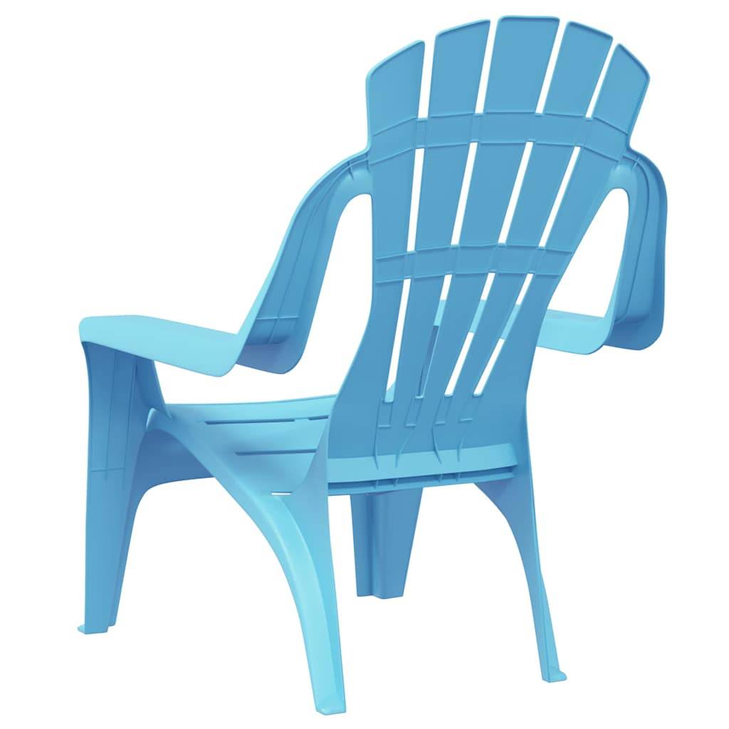 Lot de 2 Chaises de jardin | Chaise d'extérieur pour enfants bleu 37x34x44 cm PP - Image 6