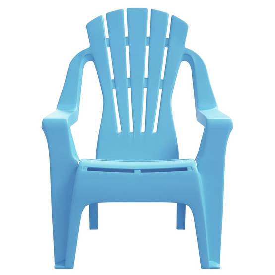 Lot de 2 Chaises de jardin | Chaise d'extérieur pour enfants bleu 37x34x44 cm PP - Image 4