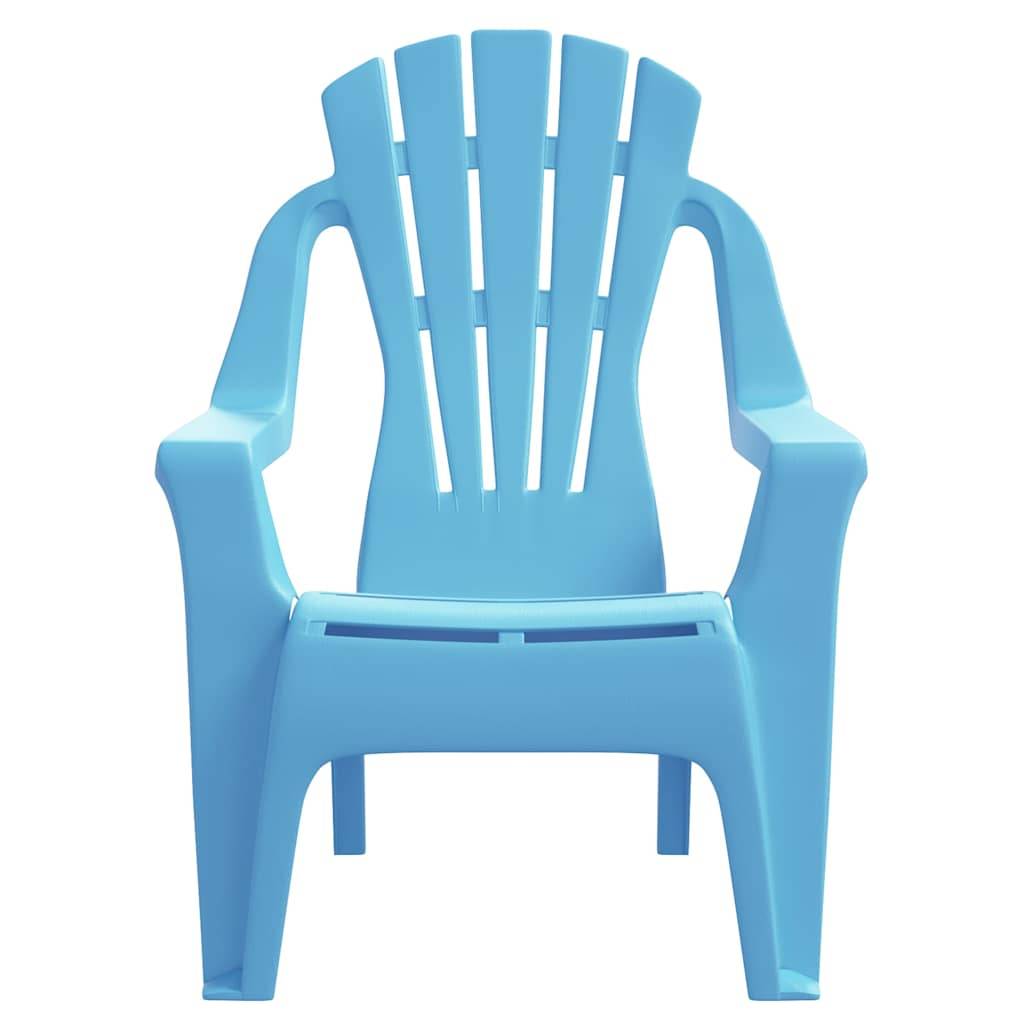 Lot de 2 Chaises de jardin | Chaise d'extérieur pour enfants bleu 37x34x44 cm PP - Image 4