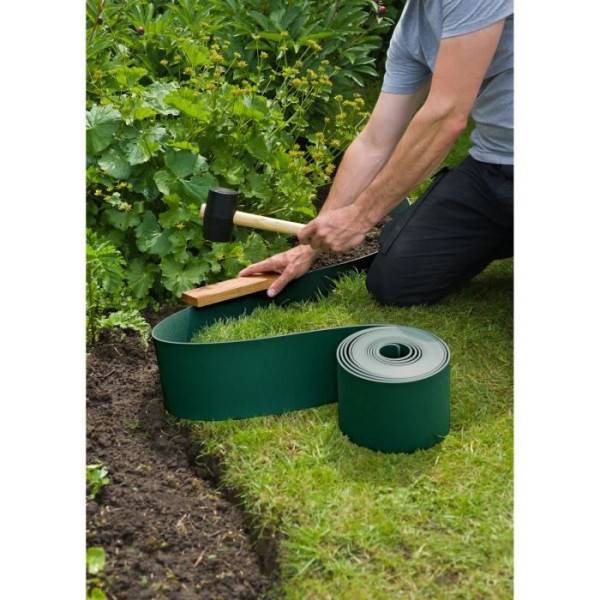 Bordure de jardin en polypropylene NATURE - Epaisseur 3 mm - H 15 cm x 10 m - Vert - Image 6