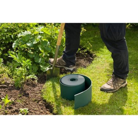 Bordure de jardin en polypropylene NATURE - Epaisseur 3 mm - H 15 cm x 10 m - Vert - Image 4