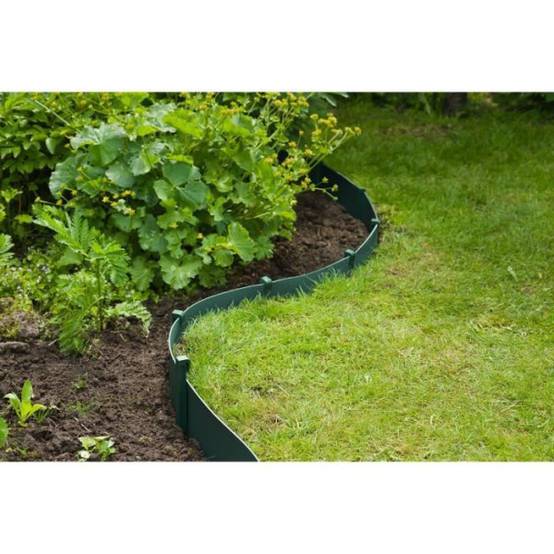 Bordure de jardin en polypropylene NATURE - Epaisseur 3 mm - H 15 cm x 10 m - Vert - Image 2