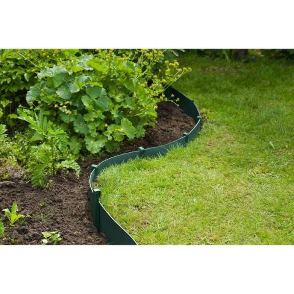Bordure de jardin en polypropylene NATURE - Epaisseur 3 mm - H 15 cm x 10 m - Vert - Image 2