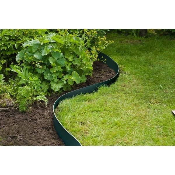 Bordure de jardin en polypropylene NATURE - Epaisseur 3 mm - H 15 cm x 10 m - Vert - Image 3