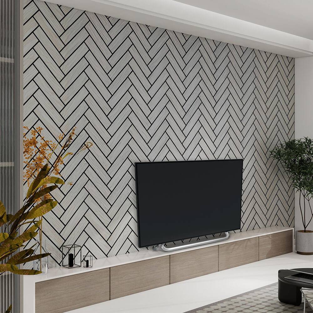 Panneau acoustique HOME DELUXE VEGA - Chêne gris - 80 x 40 cm - Image 1