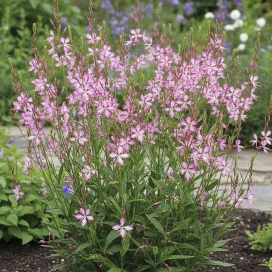 Gaura Freefolk Rosy à fleurs Rose/Blanche - feuillage Caduc - Godet - 5/20 cm - Image 1