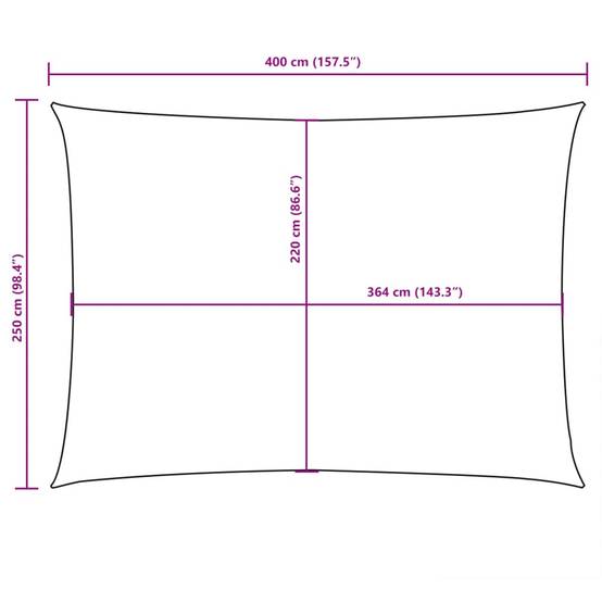 Voile de parasol tissu oxford blanc 2,5 x 4 cm - PANGIVO - Image 10