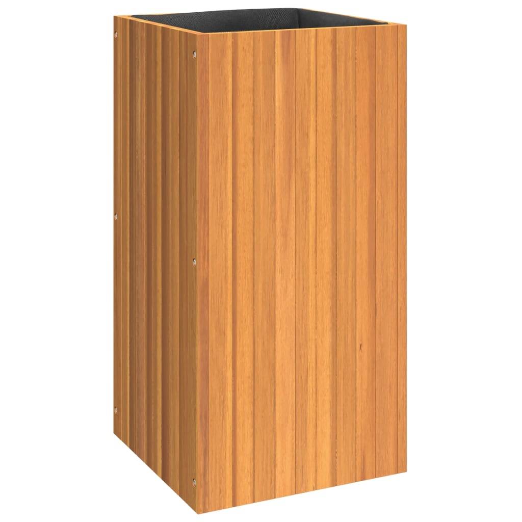 Jardinière bois d'acacia naturel 45 x 45 x 90 cm - PANGIVO - Image 2