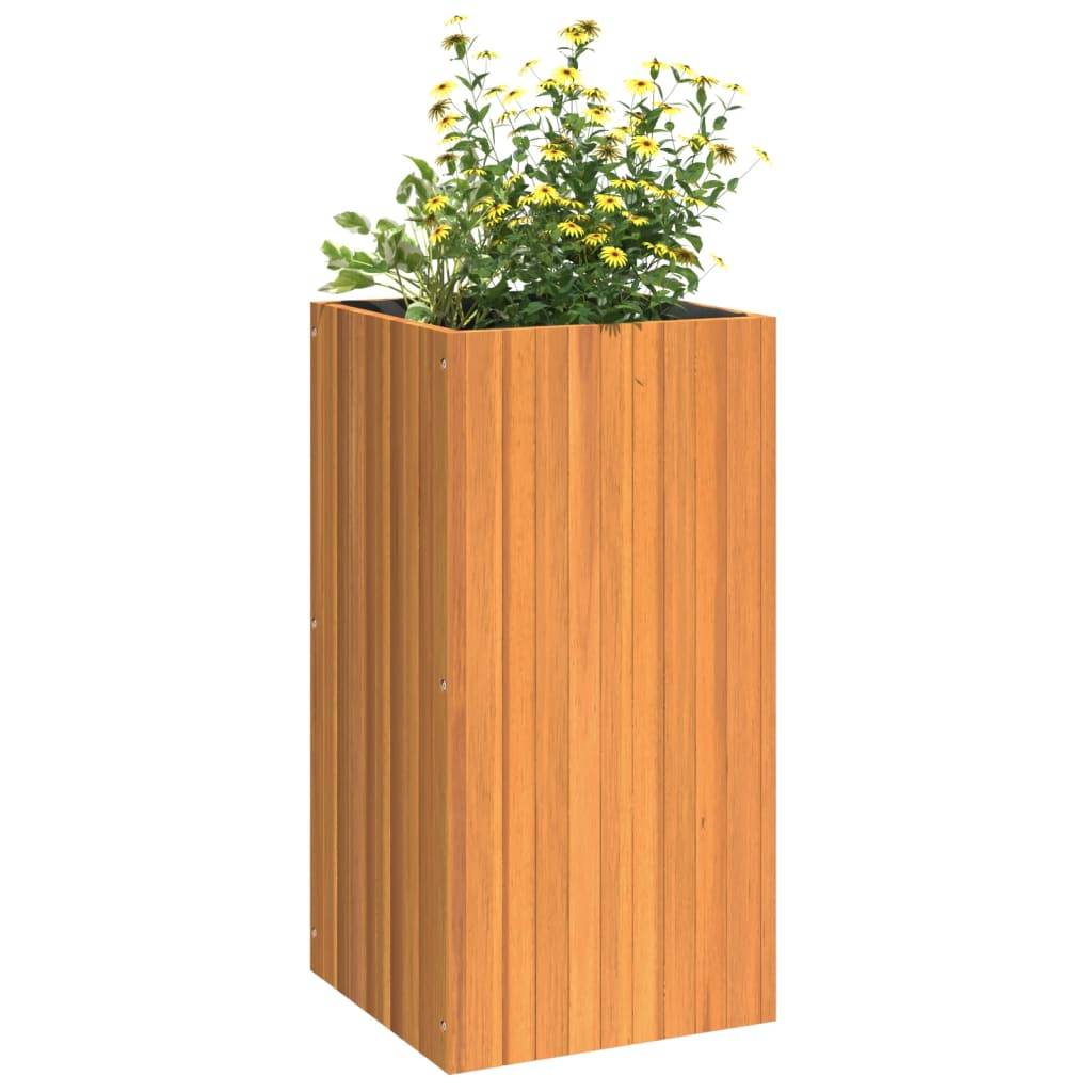 Jardinière bois d'acacia naturel 45 x 45 x 90 cm - PANGIVO - Image 4