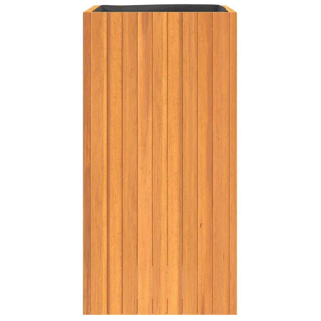 Jardinière bois d'acacia naturel 45 x 45 x 90 cm - PANGIVO - Image 5