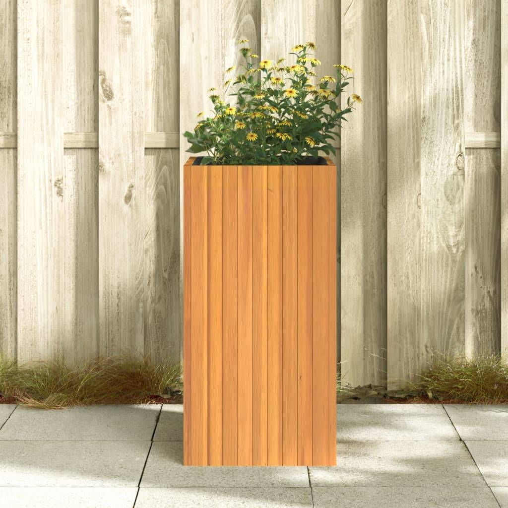 Jardinière bois d'acacia naturel 45 x 45 x 90 cm - PANGIVO - Image 3