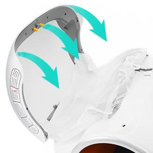 Maison Toilette Chat ABS Connectée Auto-nettoyante Capteurs Sécurité 65L Blanc - ComfortXL Pet Living - Image 8