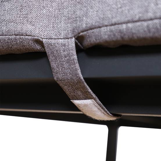Ensemble de mobilier de jardin 4 pièces, canapé avec coussins et table avec rangement, polyester Gris, 138 x 69 x 63 cm - Image 8