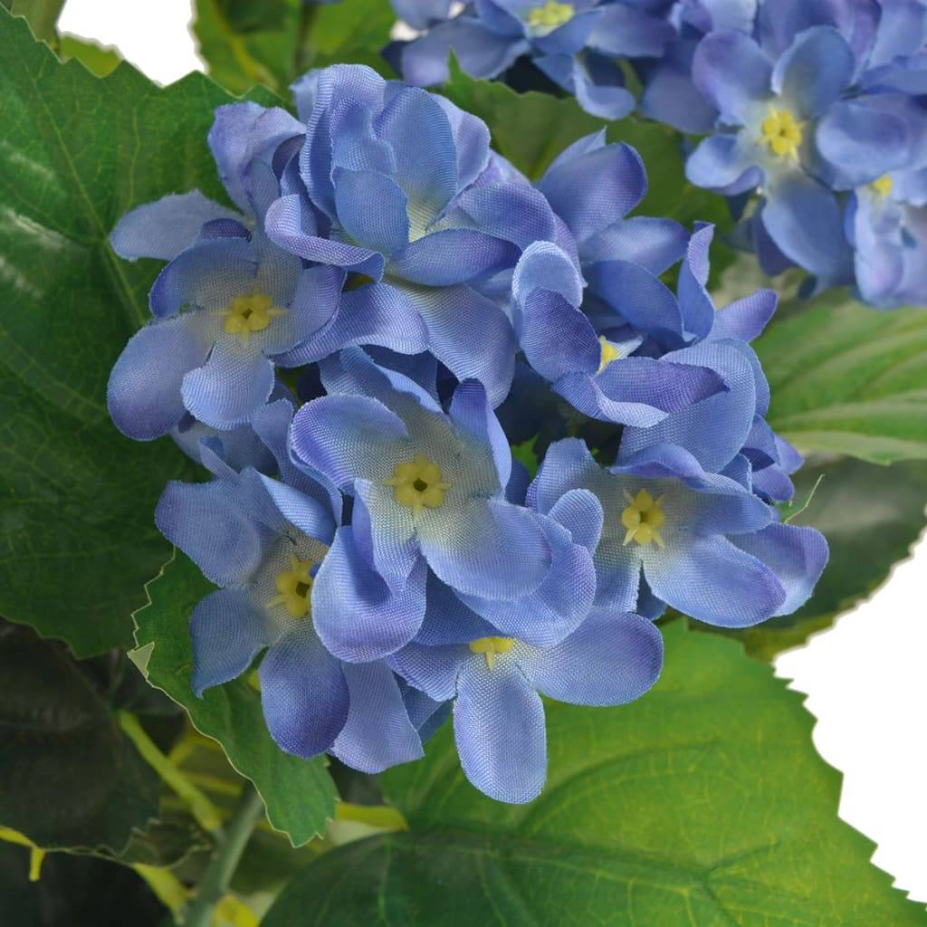 Plante artificielle hortensia polyester bleu 30 x 30 x 60 cm - PANGIVO - Image 2