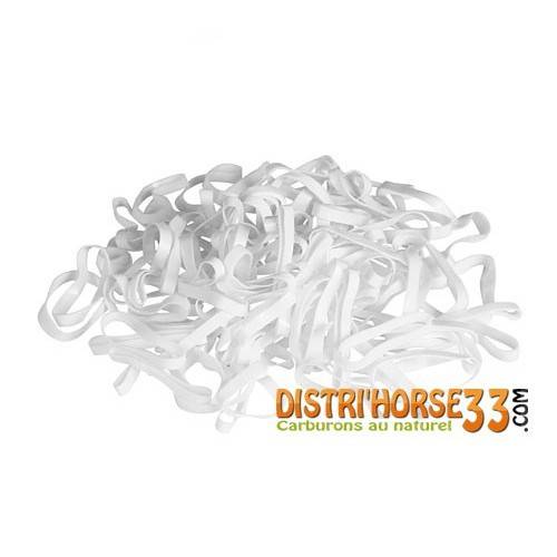 Elastiques à natter pour le cheval - Blanc