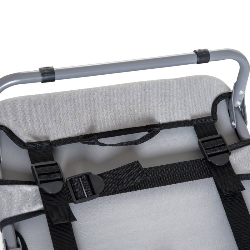 Lit de camp pour chien extérieur pliable 59 x 46 x 15 cm acier tissu oxford 600D gris - PANGIVO - Image 8