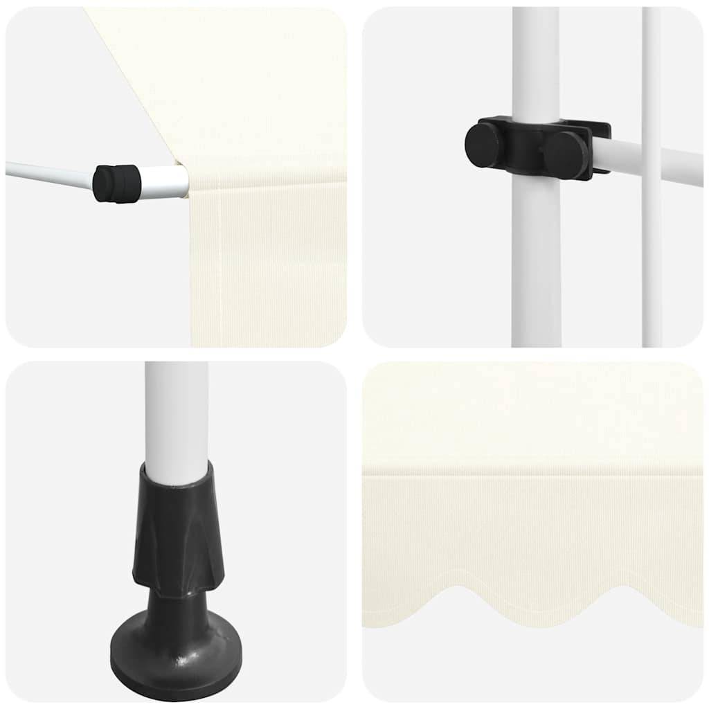 Store banne | Auvent manuel rétractable 150 cm Crème Maison Chic - Image 7
