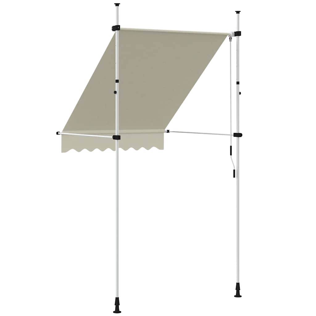 Store banne | Auvent manuel rétractable 150 cm Crème Maison Chic - Image 5
