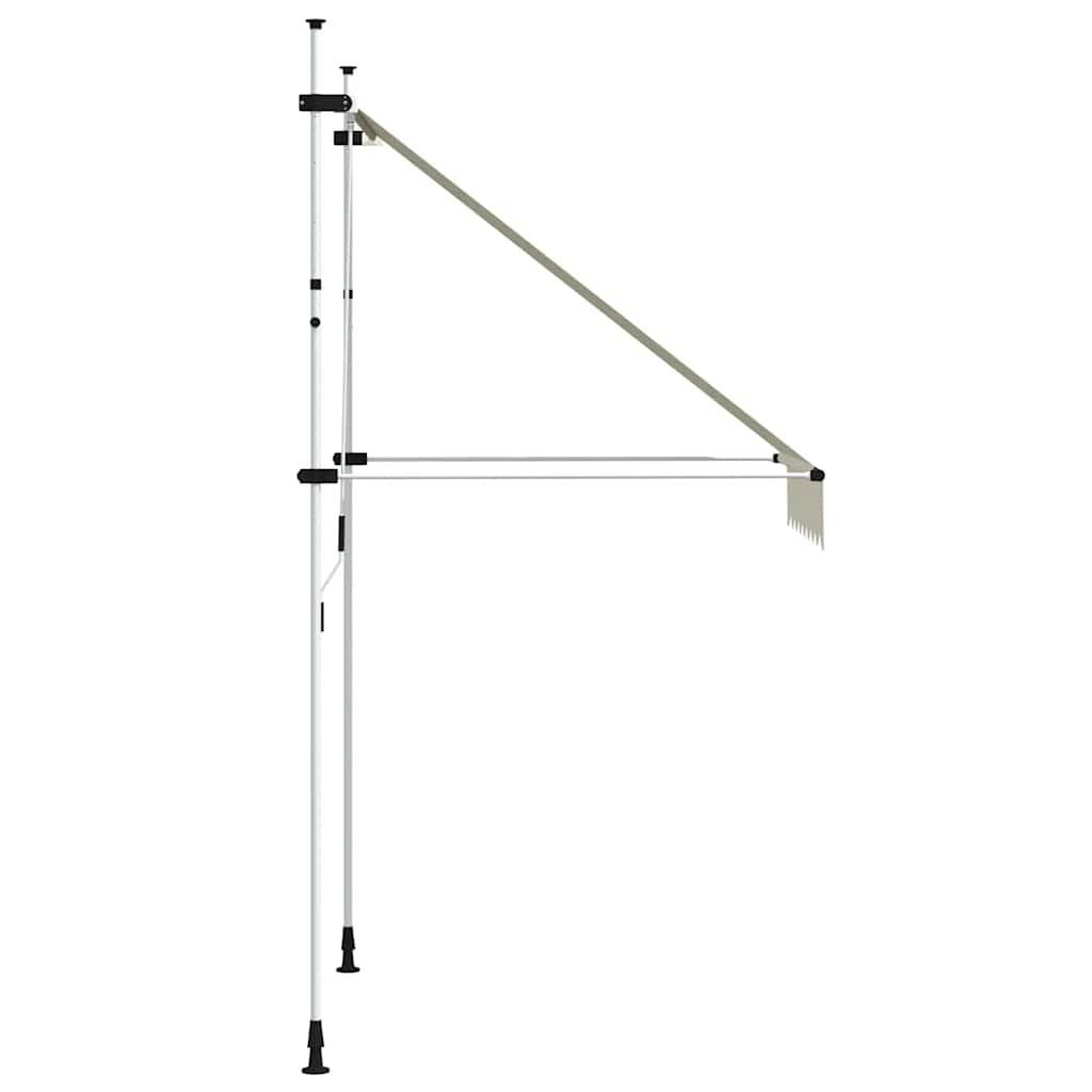 Store banne | Auvent manuel rétractable 150 cm Crème Maison Chic - Image 4
