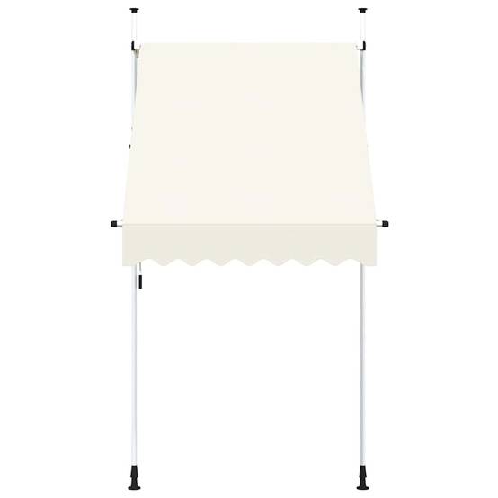 Store banne | Auvent manuel rétractable 150 cm Crème Maison Chic - Image 3