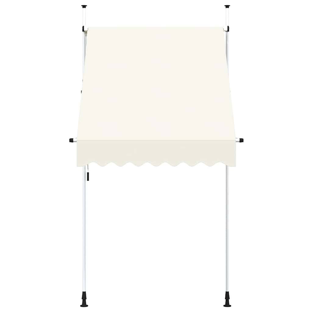 Store banne | Auvent manuel rétractable 150 cm Crème Maison Chic - Image 3