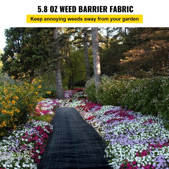 SucceBuy Toile de Paillage Bâche Jardin Anti-mauvaises Herbes Géotextile 1,2x30,5 m - Image 2