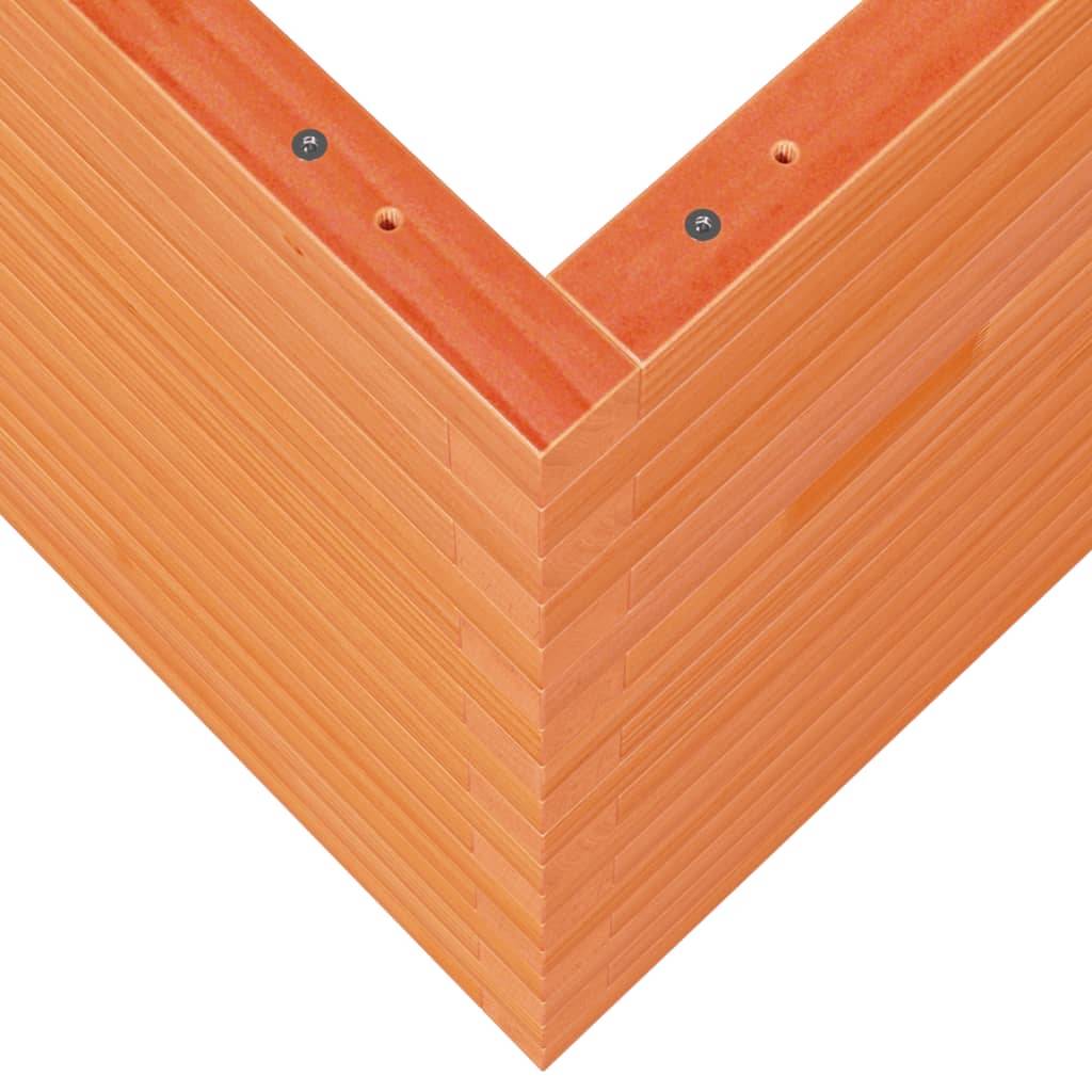 Jardinière | Pot de fleurs | Cache-pot | Bac à fleurs cire marron 80x80x68,5 cm bois de pin massif - Image 8