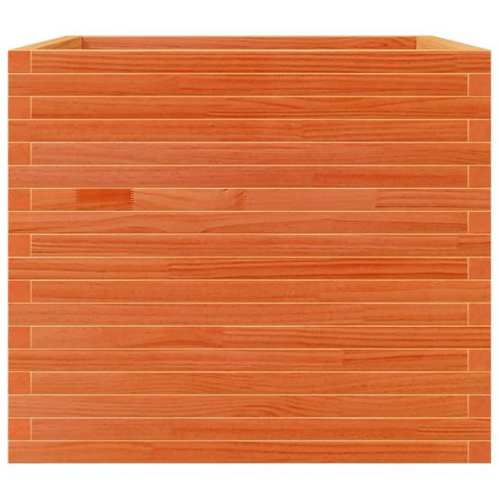 Jardinière | Pot de fleurs | Cache-pot | Bac à fleurs cire marron 80x80x68,5 cm bois de pin massif - Image 5