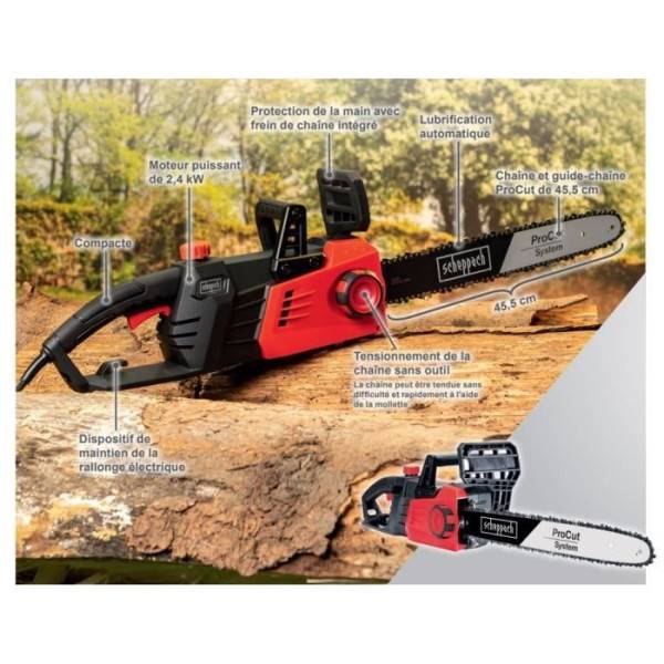 Scheppach - Tronçonneuse électrique SCHEPPACH CSE2700 PRO-CUT - 45,5cm - 2700W - 5910205901 - Image 2