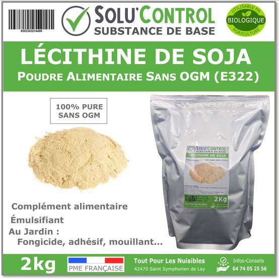 SOLU'CONTROL - Lécithine de Soja sans OGM - Sachet de 2kg - Image 1