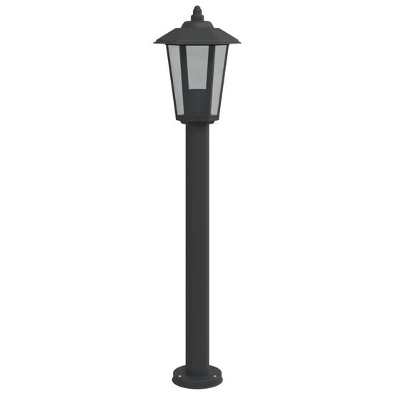 3 pcs Lampadaires de jardin - Lampadaires d'extérieur noir 80 cm acier inoxydable - Image 4