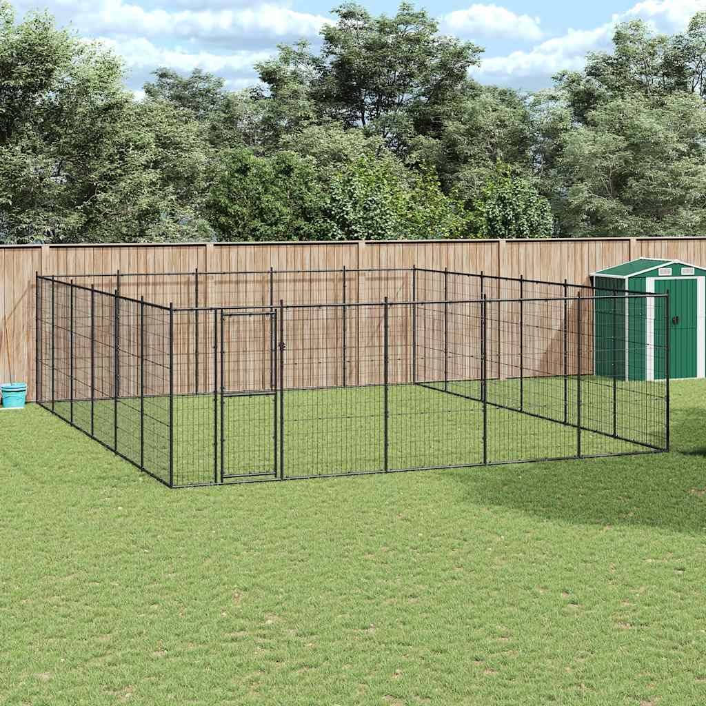 Vidaxl - Chenil d'extérieur pour chiens Acier 36,3 m² vidaXL 3082324 - Image 1