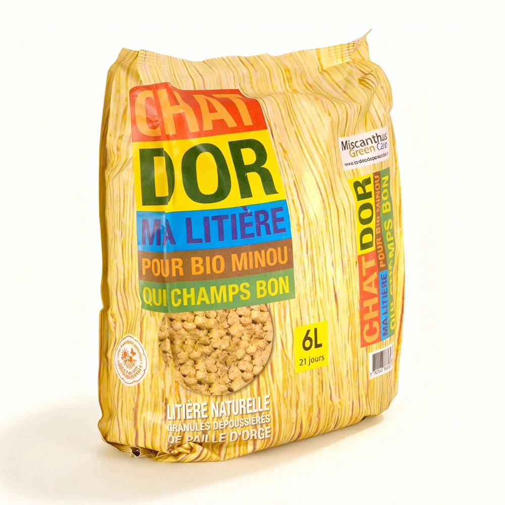 Autre - Litière Végétale en Paille d'Orge pour Chat - Chat d'Or® (1 Sac de 6L) - Image 1