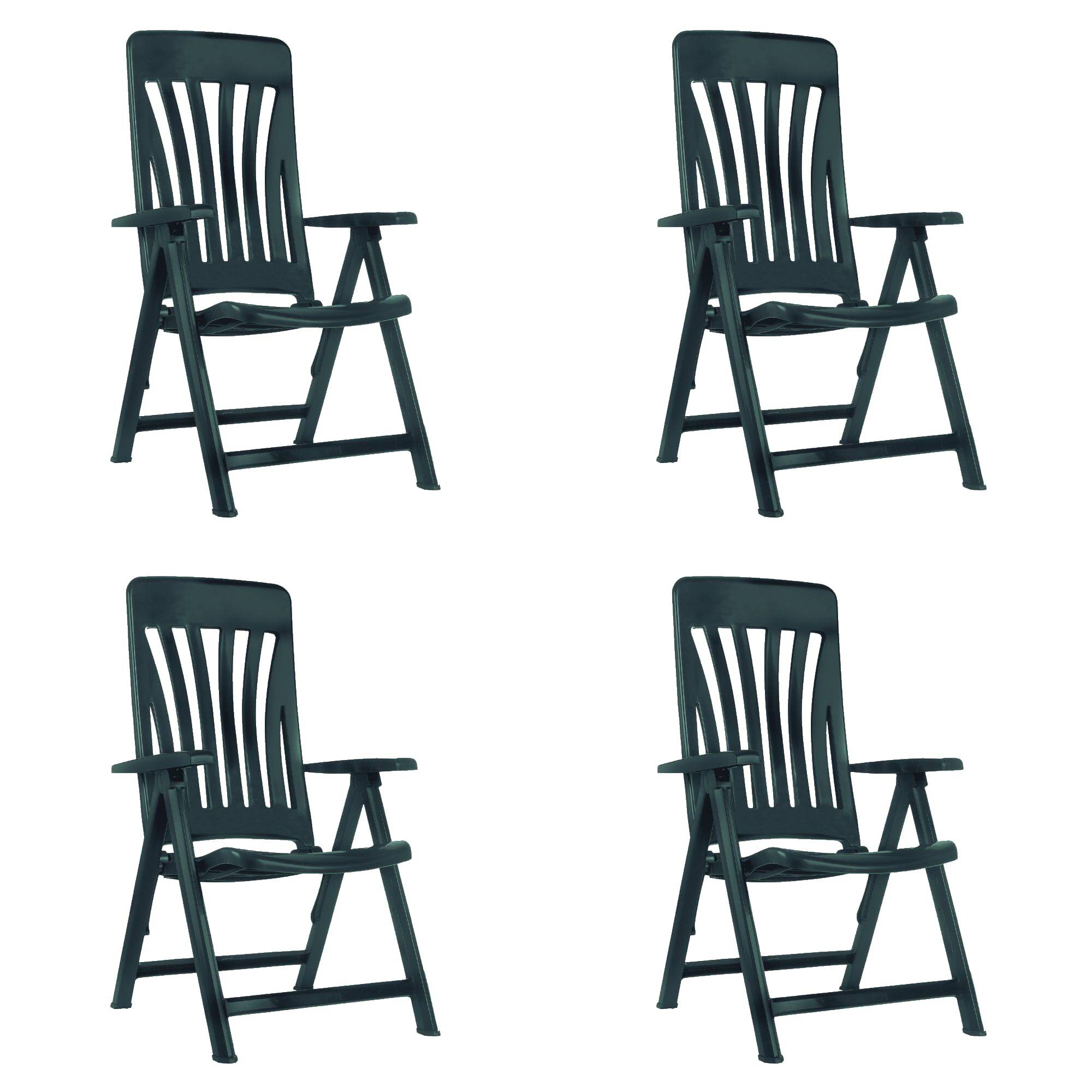Garbar - Fauteuils inclinables Blanes garbar plastique gris (Lot de 4) - Image 1