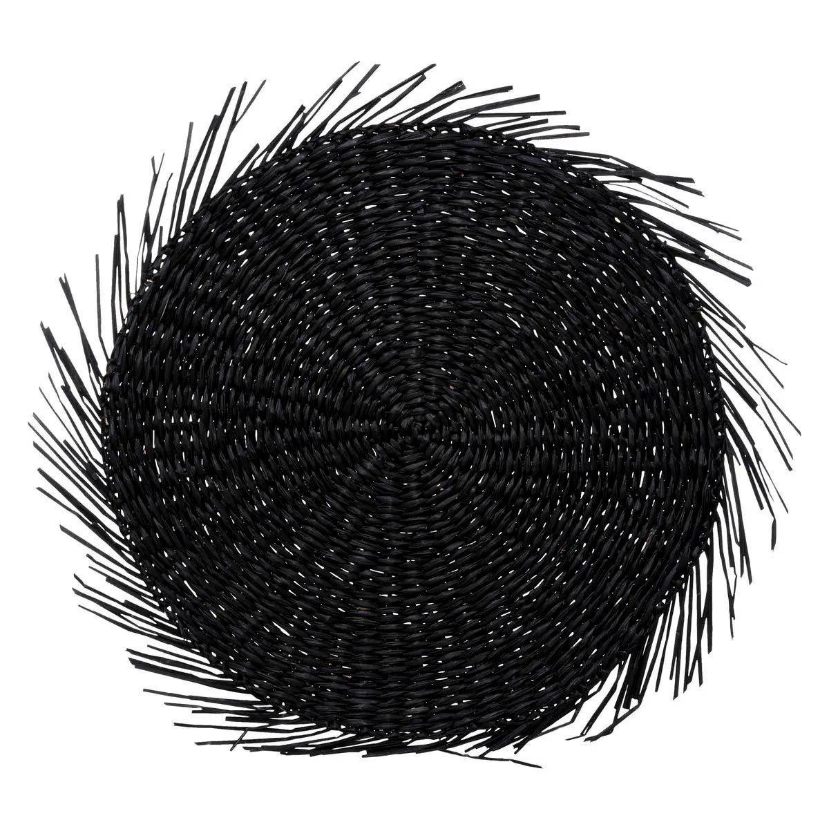 Set de Table en Roseau "Cuba" 40cm Noir - Image 1