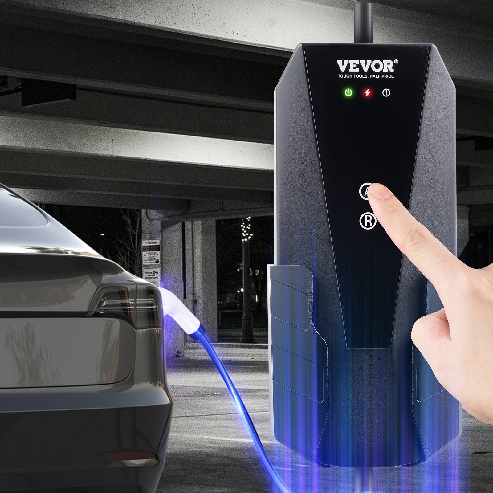 VEVOR Chargeur EV portable Type 2, 16A 3,7kW, câble 8,6m, prise CEE 7/7, étanche IP66 avec sac. - Image 8